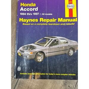 Honda Accord Haynes Repair Manual 1994 1995‎ 1996 1997 All Models